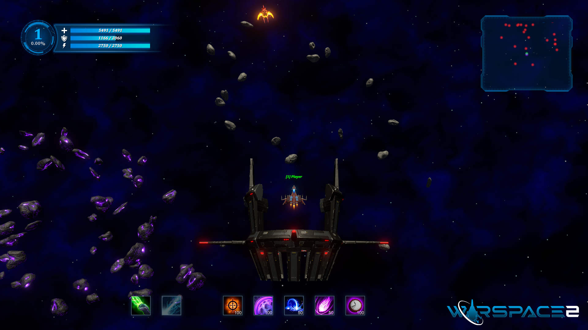 Warspace 2 procedural space indie game screenshot